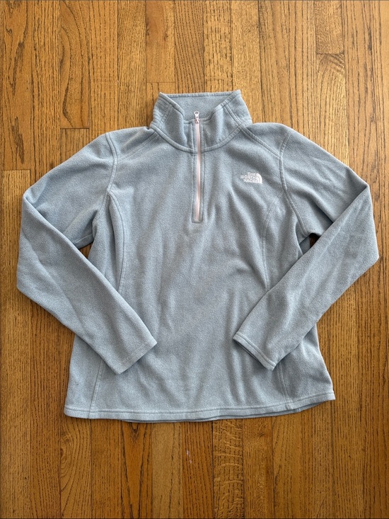 The North Face Tops - The North Face Women’s Glacier 1/4 Zip Fleece Pullover Light Blue Grey Medium